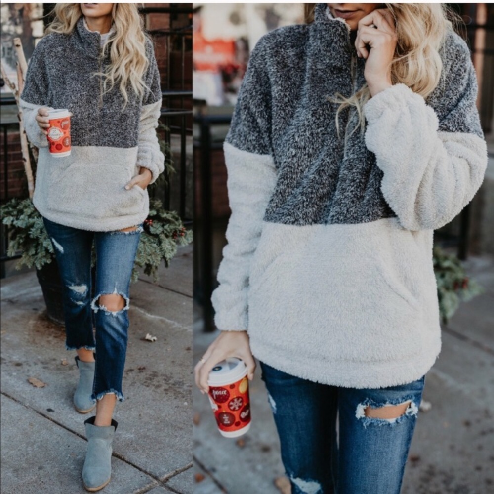 ✨SALE✨ NEW Charcoal Fuzzy Sweater